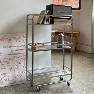 fill the gap trolley / フィルザギャップ トローリー スチール シルバー 移動式 棚 収納 家具 韓国インテリア