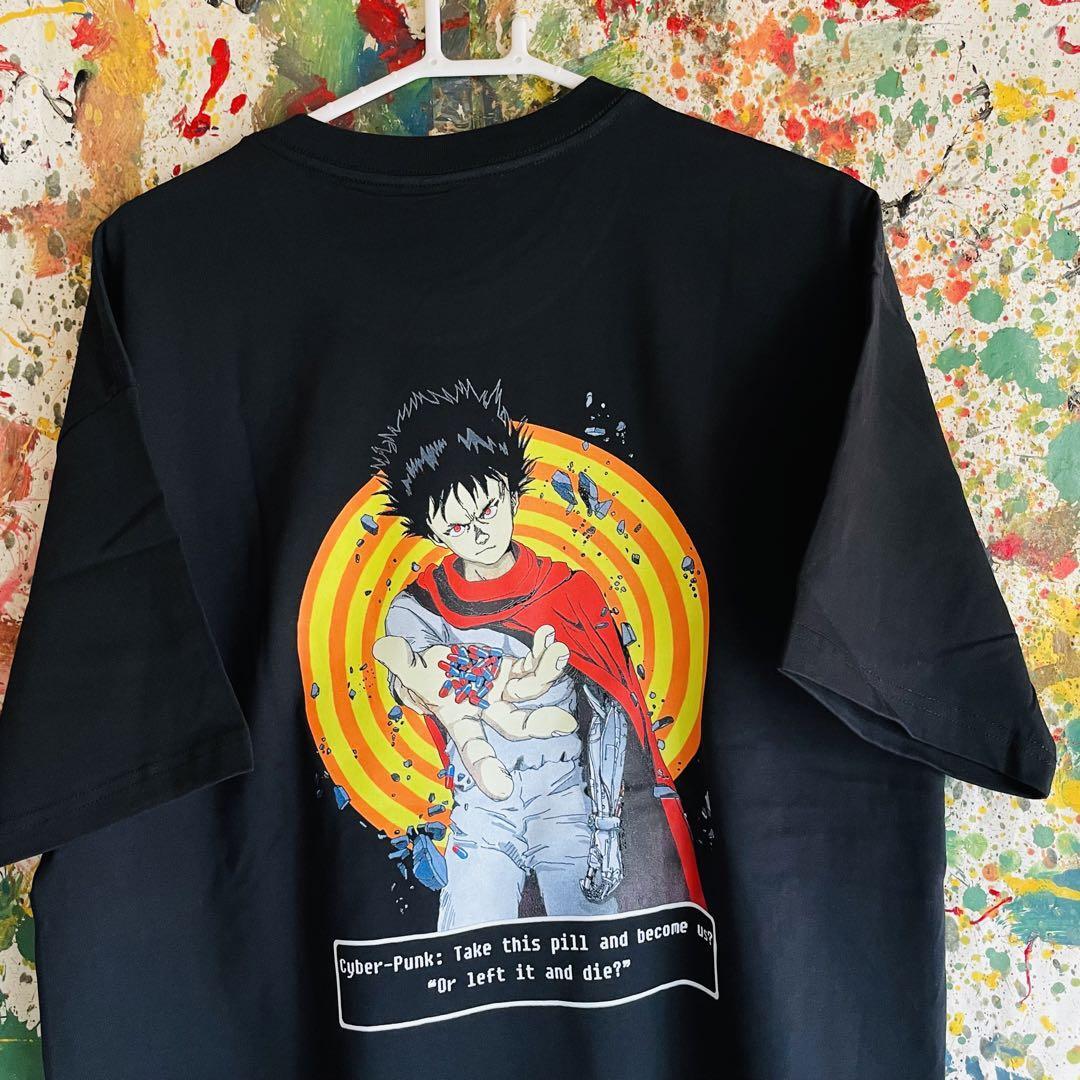 アキラ リプリント 東京 Tシャツ 半袖 メンズ 新品 個性的 夏 XL 黒