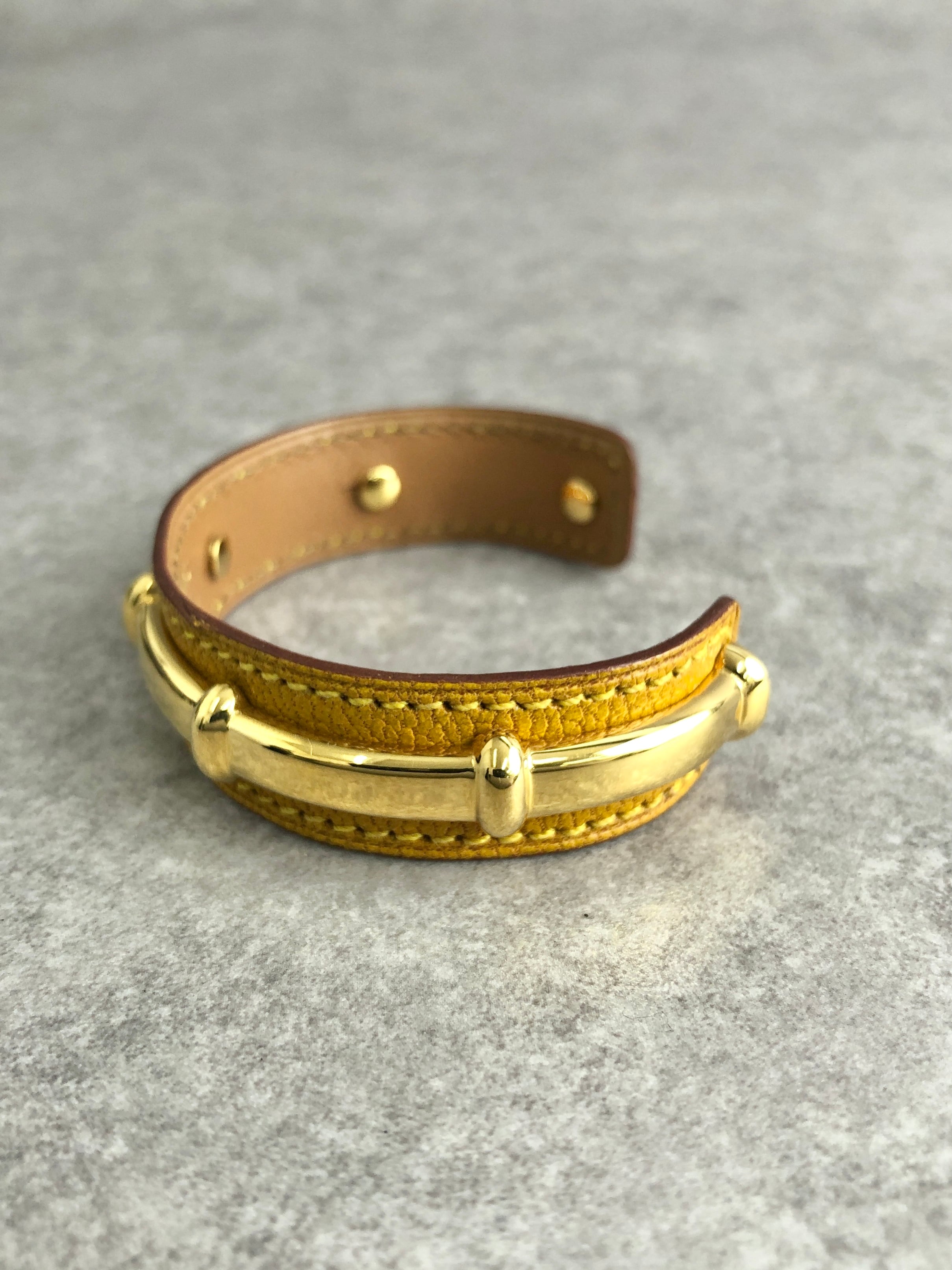HERMES エルメス バングル ブラウン ゴールド アガタ vintage