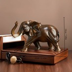 ヴィンテージ象の置物 ２種類 樹脂彫刻 動物彫刻 アニマルオブジェ