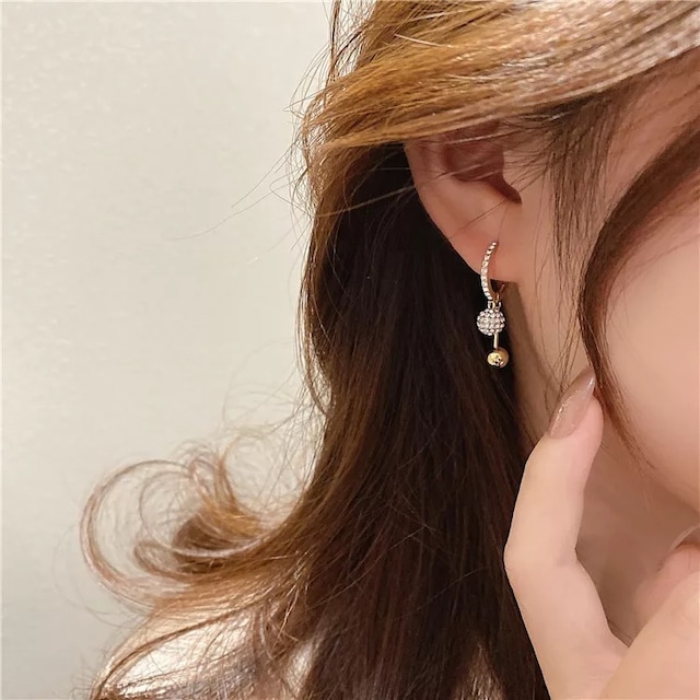 silver mirror ball pierce