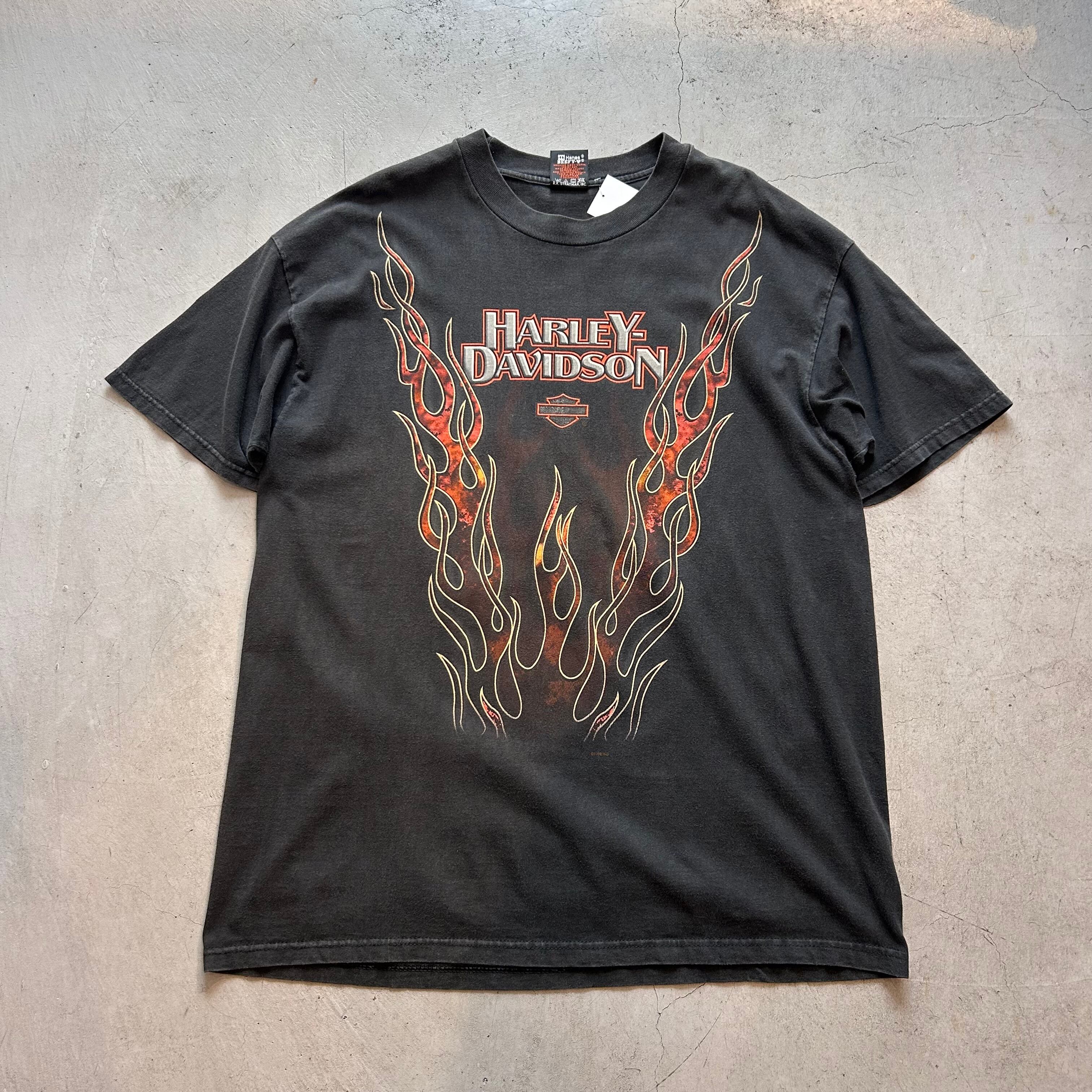 1999s Harley-Davidson "Benjy's Huntington,W.V" Flame T-shirt【高円寺店】
