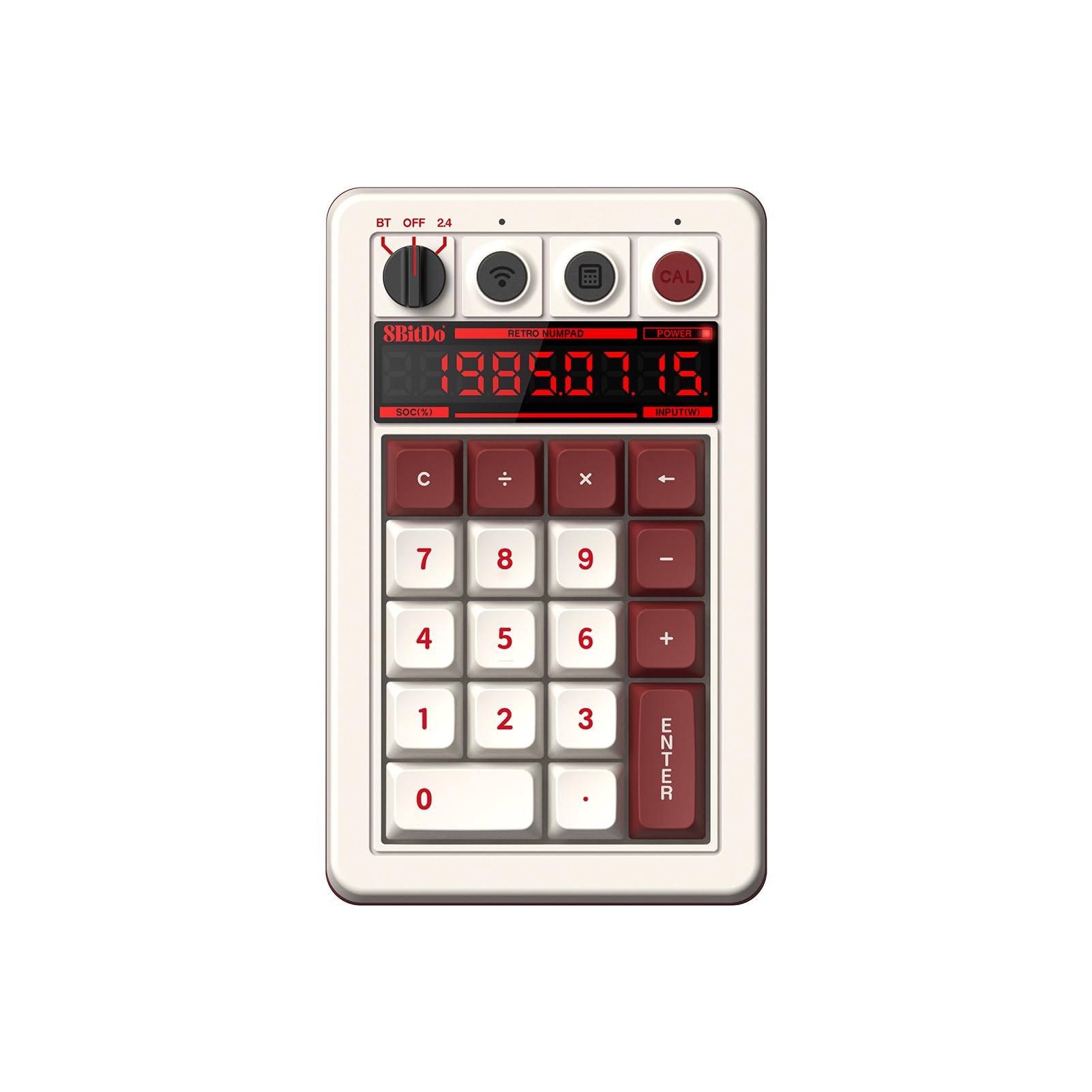 【人気】8BitDo レトロ 18 メカニカル テンパッド、電卓モードをサポート、Windows および Android 用 Bluetooth/2.4G/有線テンパッド - (Fami)