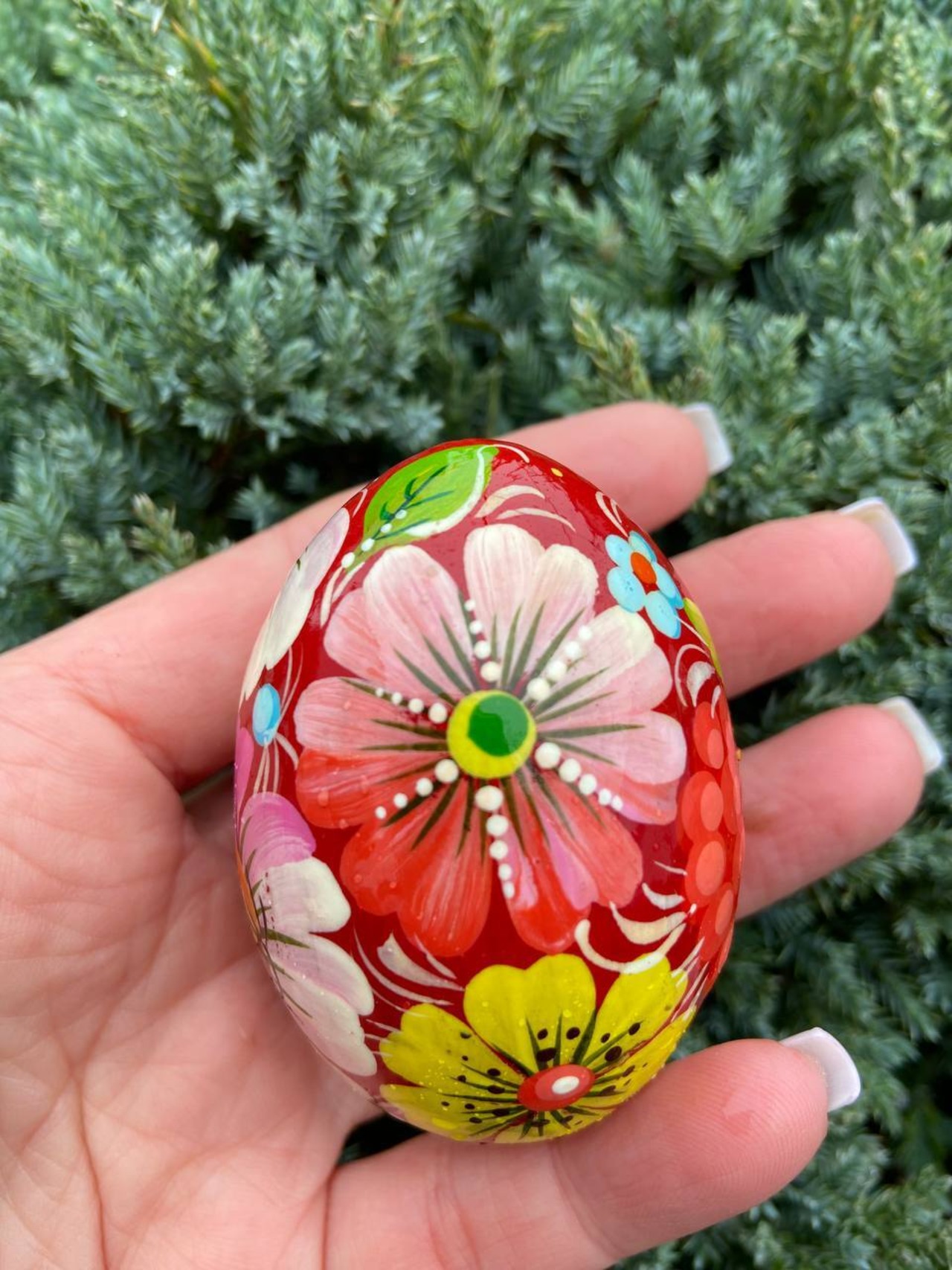 ペトリキウカ塗りのイースター・エッグ 7cm　ホメンコ作 - 6