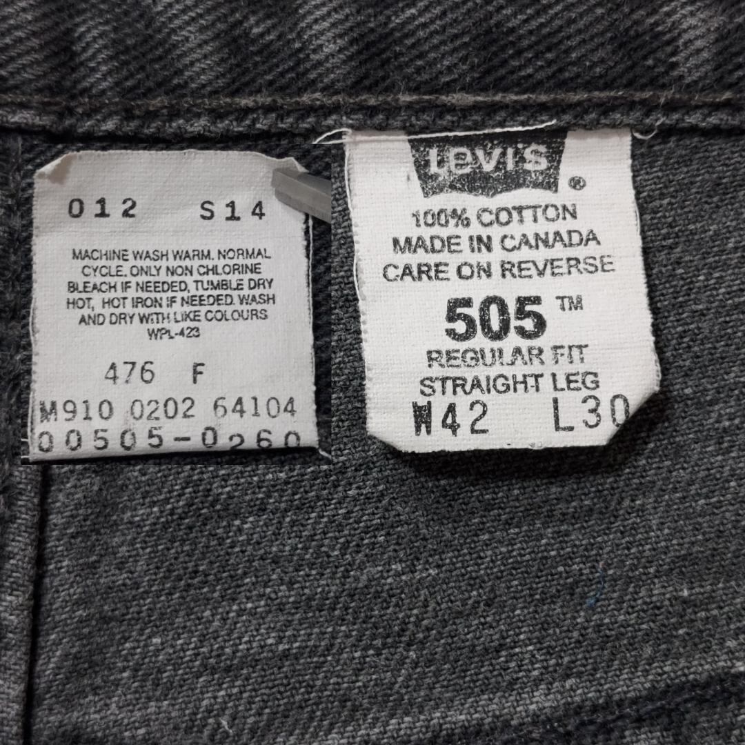 00s カナダ製 W42 Levi'sリーバイス 505 ブラックデニム 黒 | fuufu