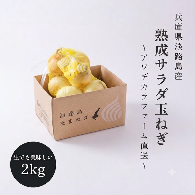 【淡路島産】 熟成サラダ玉ねぎ　熟れっ玉 2Kg