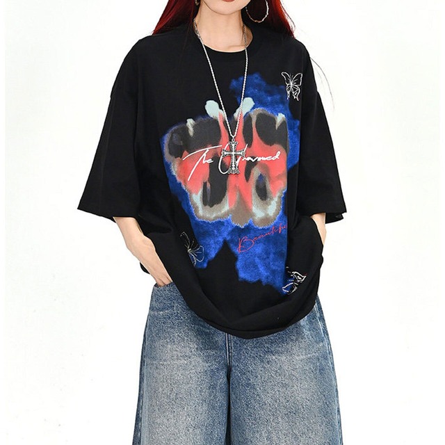 バタフライミックスグラフィックTシャツ
 2col   R01704