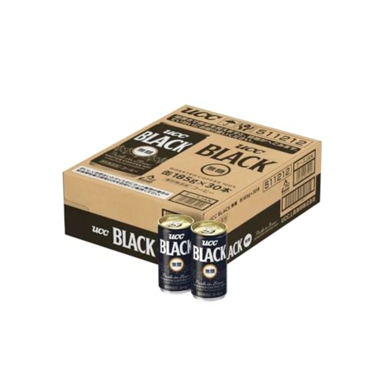 ブラック無糖 BLACK UCC 缶コーヒー185ml×30本