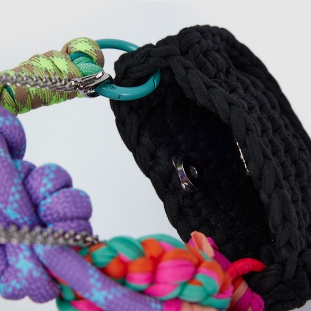 Braided micro bag charm A00098