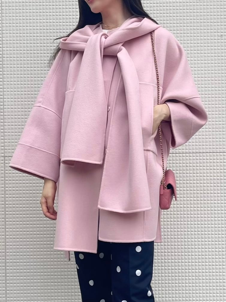 HYEON ヘヨン cable knit cardigan  /  pink