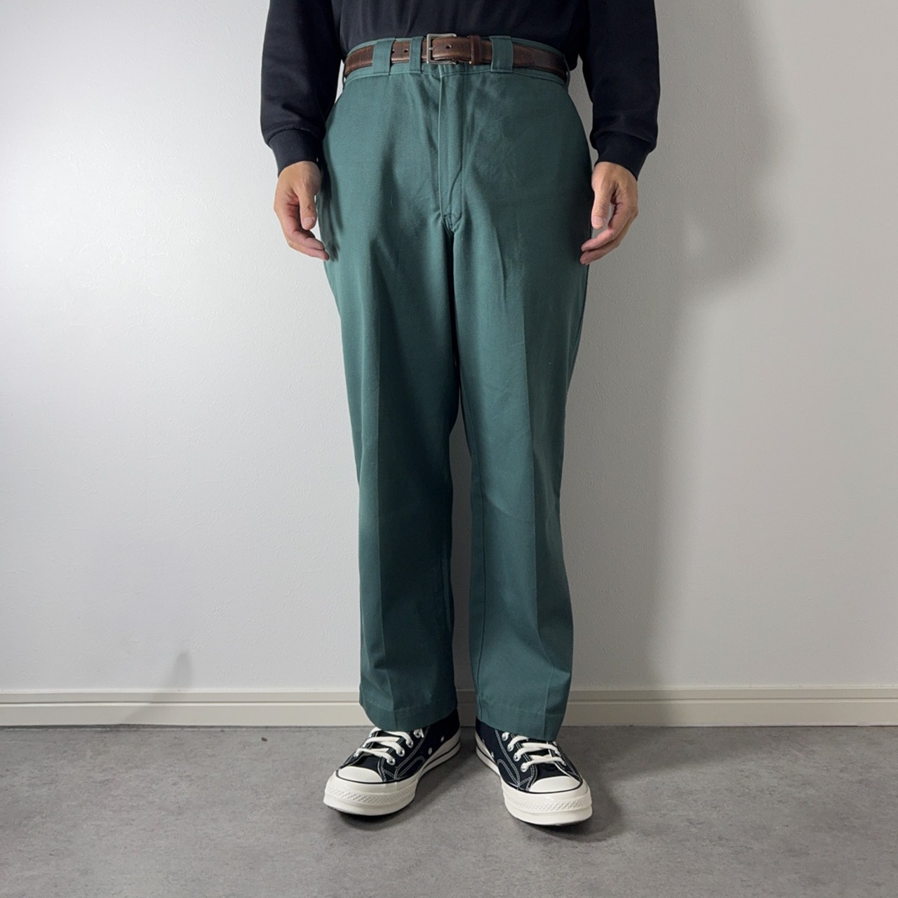 70s Dickies 874 work pants "made in USA" Lincoln Green W33L26相当 古着 - 17