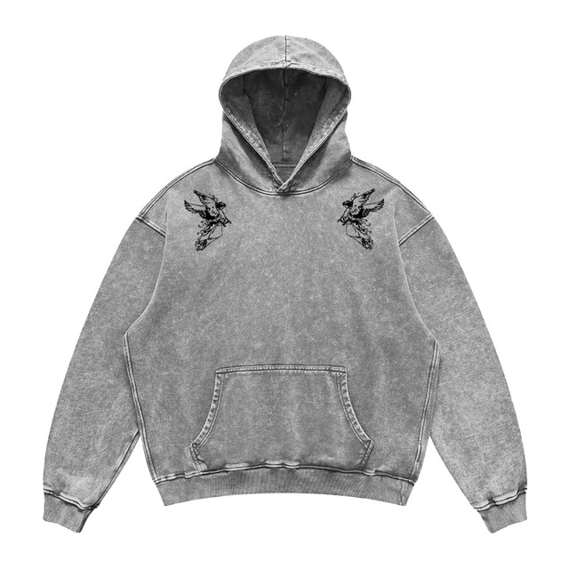 washed hooded sweatshirt(GV208)