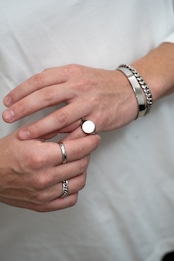 【circle signet ring】 / SILVER