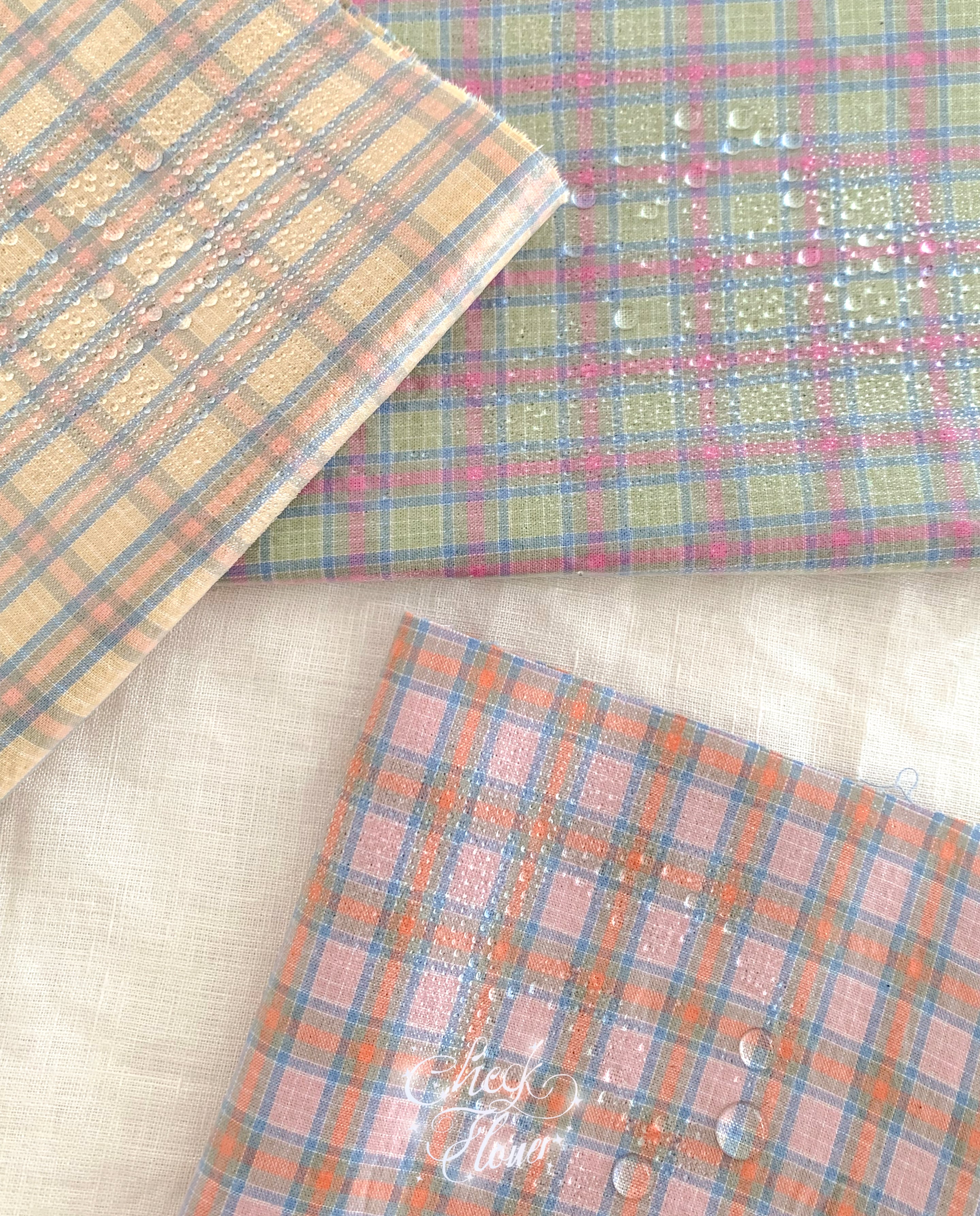 【即納】シロップチェック 防水生地