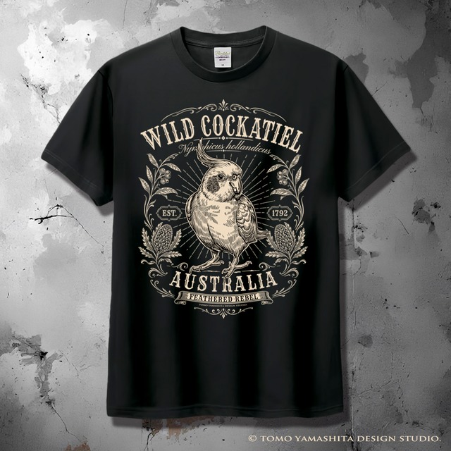 ワイルドオカメインコ (WILD COCKATIEL) Tシャツ　