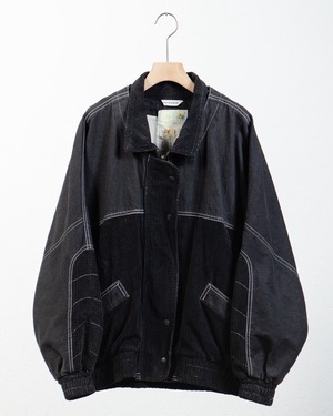 denim × corduroy switching designed blouson