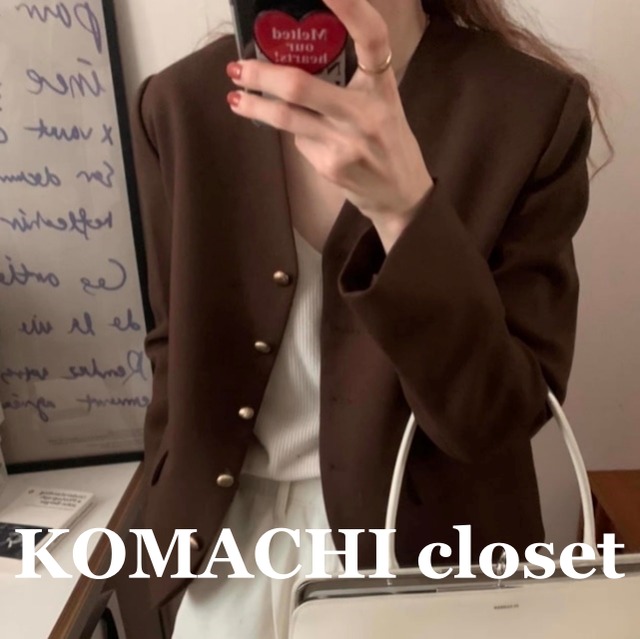 【送料無料】カジュアルノーカラージャケット 高見えジャケット 黒 ブラック 茶 ブラウン 韓国 オルチャン レディース 長袖ジャケット 長袖 ジャケット 高見え きれいめジャケット きちんとジャケット きれいめ きちんと ストリート フェミニン カジュアル カジュアルジャケット お洒落 おしゃれ オトナ女子 大人女子 フロントボタン 可愛い 大人可愛い かわいい かっこいい クール 重ね着 普段使い 着回し 楽ちん シンプル デート 母 ママ インスタ映え 存在感 エレガント 高級感 通勤 Vネック