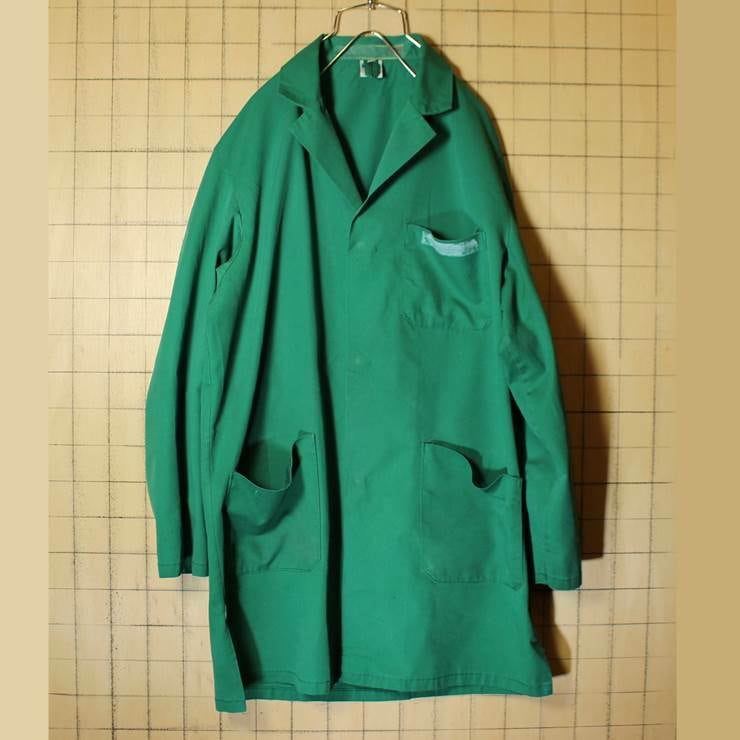 ドイツ 60s-70s ワーク コート ヨーロッパ古着 グリーン TREVIRA