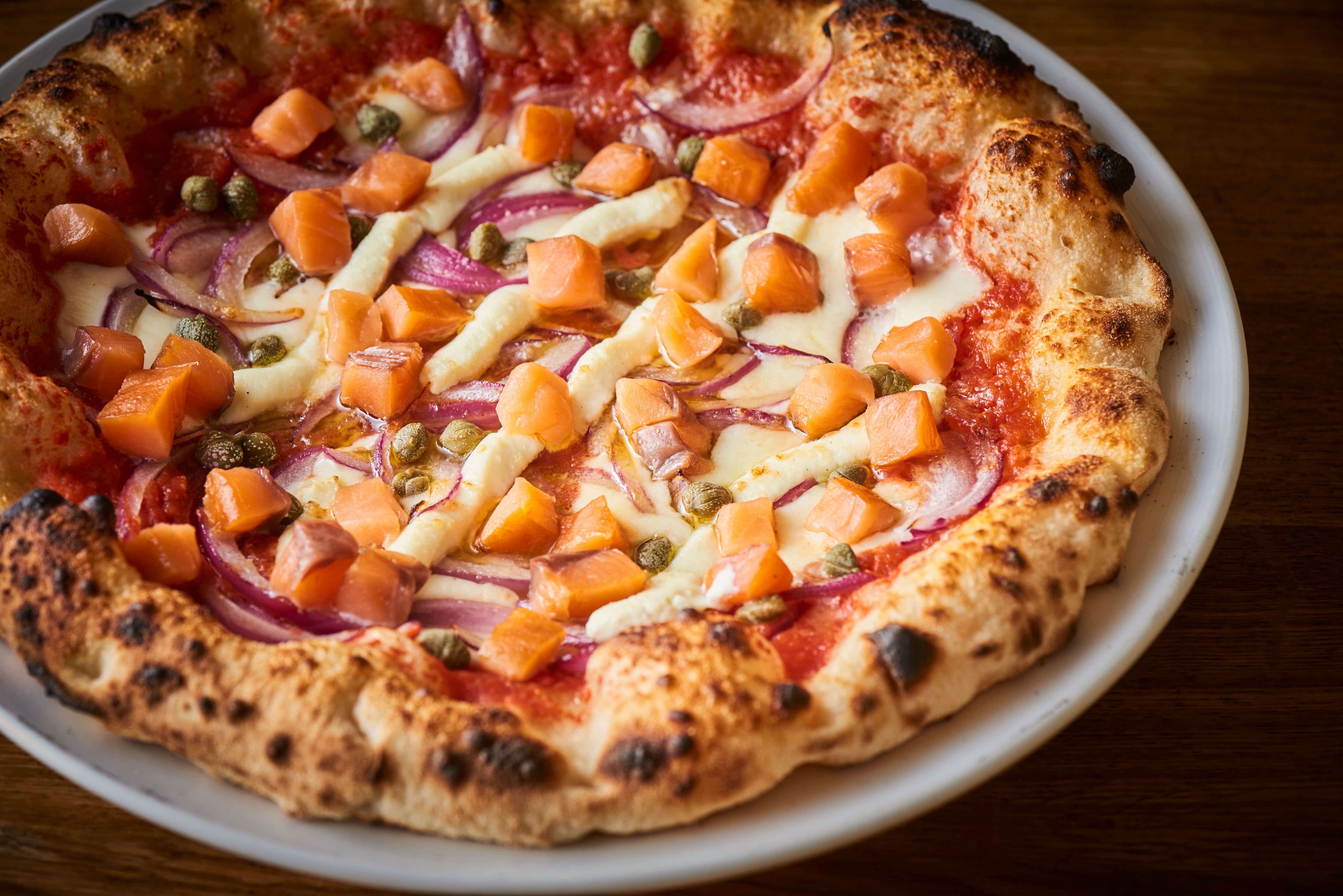 Pizza 季節限定 自家製スモークサーモン リコッタチーズ ケッパーのpizza 3枚セット Chefsbankonline Pizza 季節限定 自家製スモークサーモン リコッタチーズ ケッパーのpizza 3枚セット Chefsbankonline
