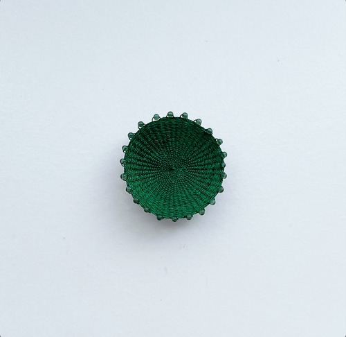 round brooch  green