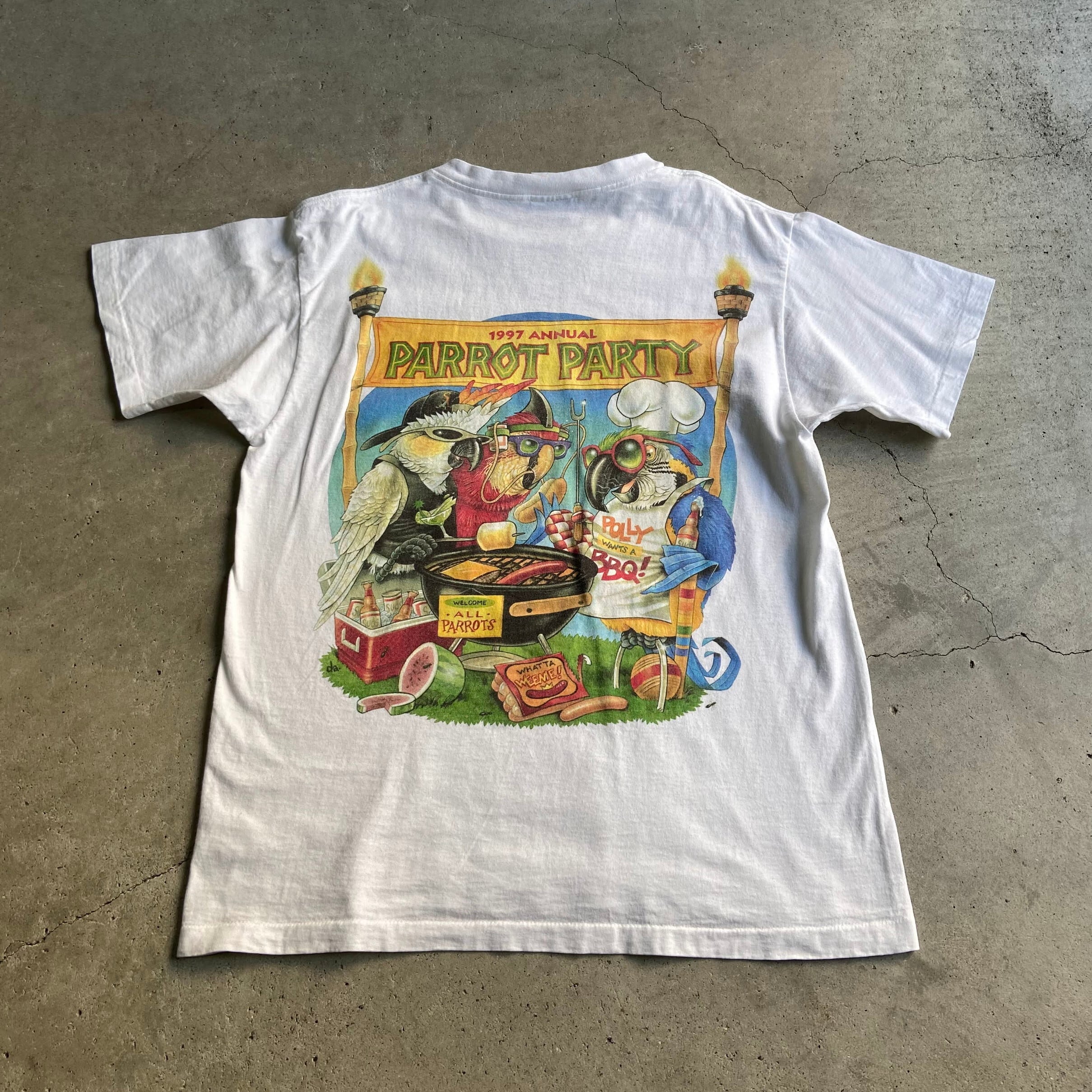90年代 USA製 Caribbean Soul トカゲ アニマル オウム 鳥 バック 