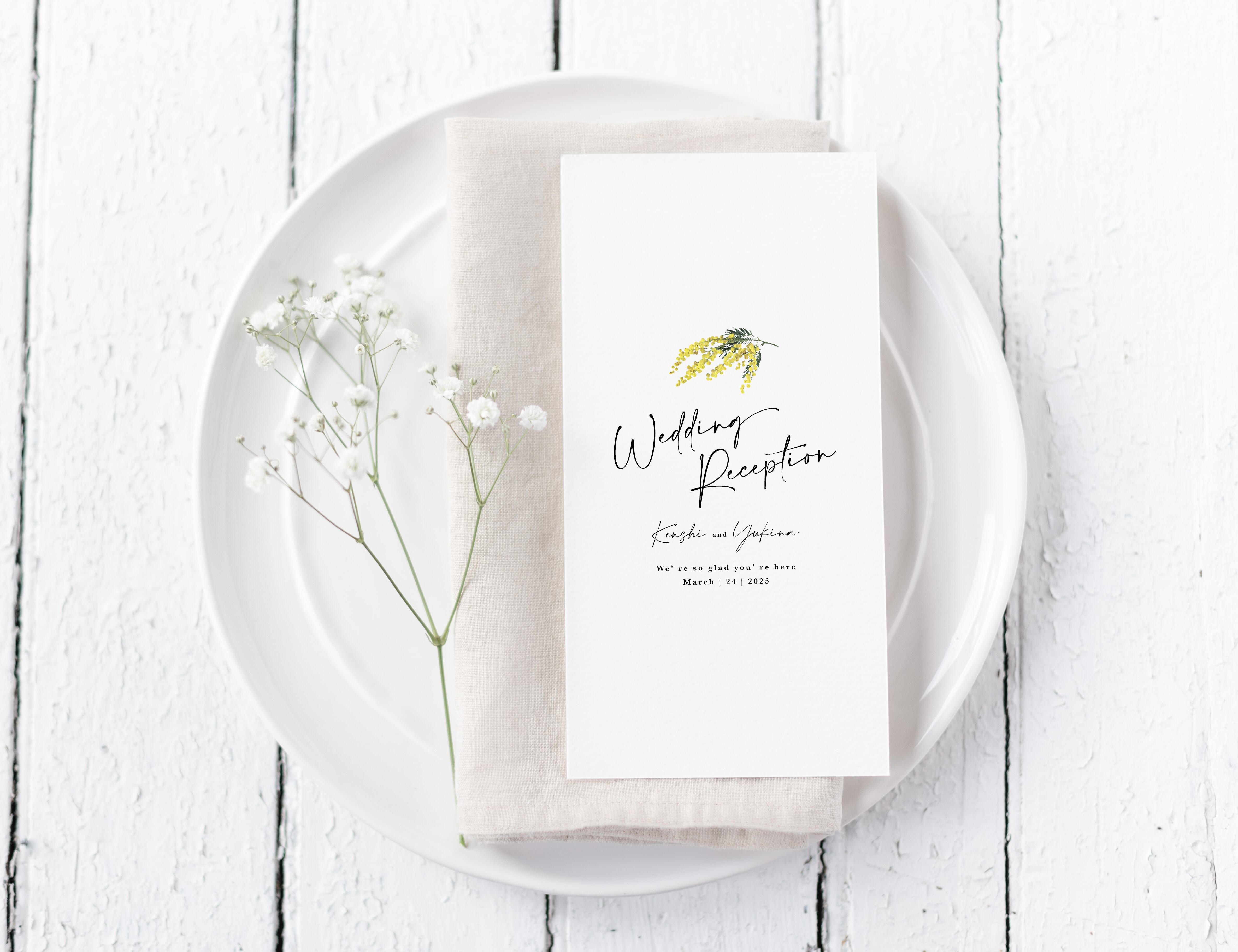 席次表 151円~/部【ミモザ】│ウェディング 結婚式 プロフィールブック