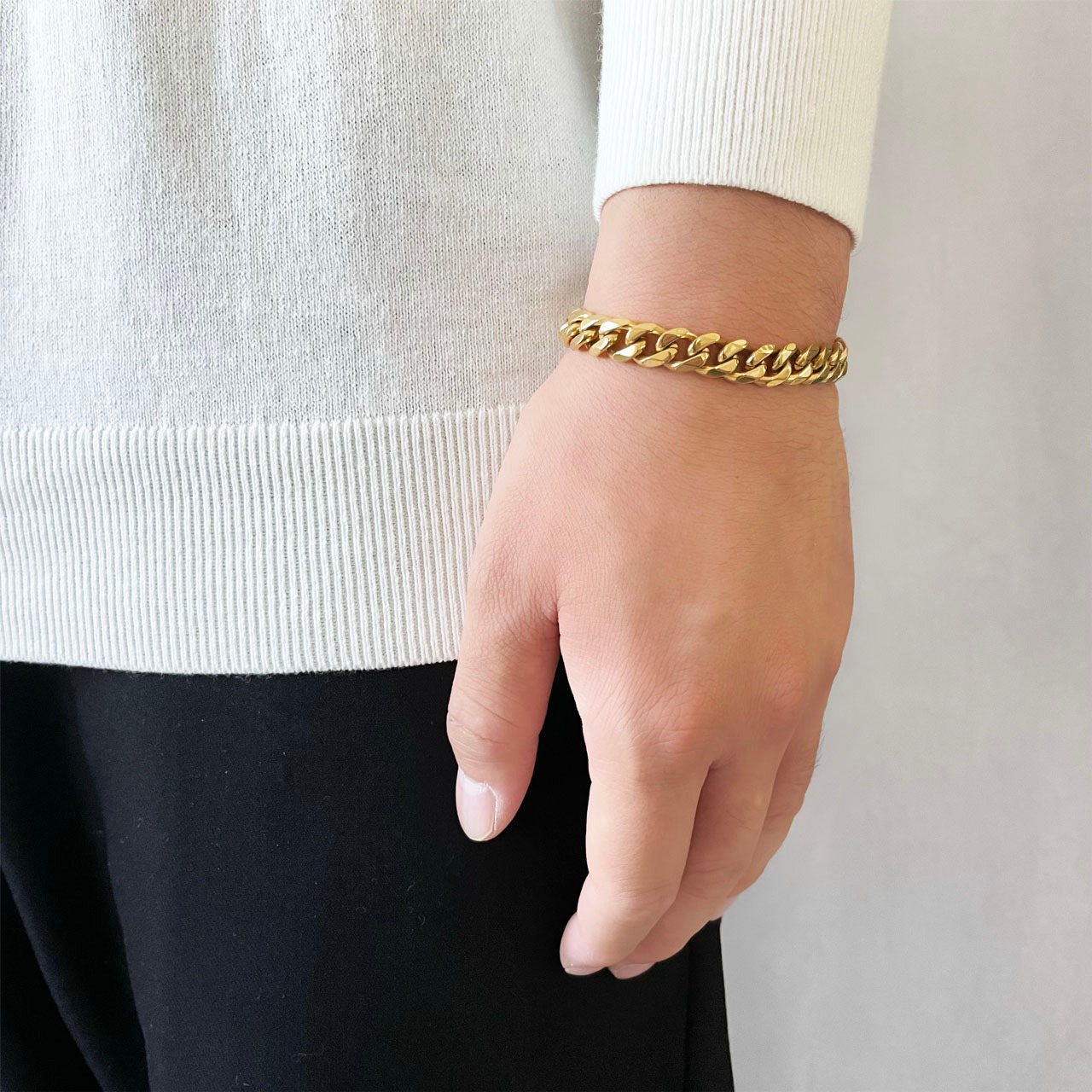 Chain Bracelet　Six-sided Single　3mm