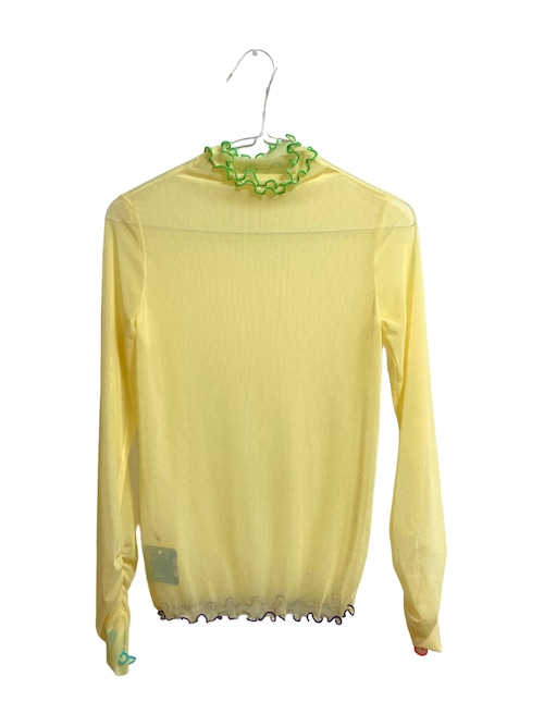 【solmu× HITOTSUDAKE】mellow tulle turtle neck tops（yellow）