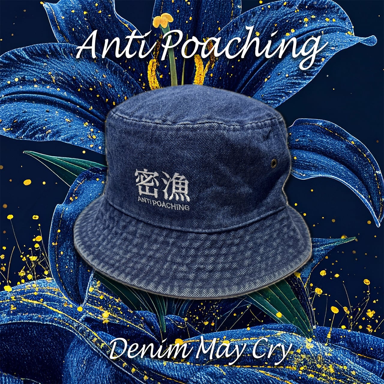 痴虫×ウオヨロズ】密漁、ダメ絶対！キャップ 〜密漁モノトーン