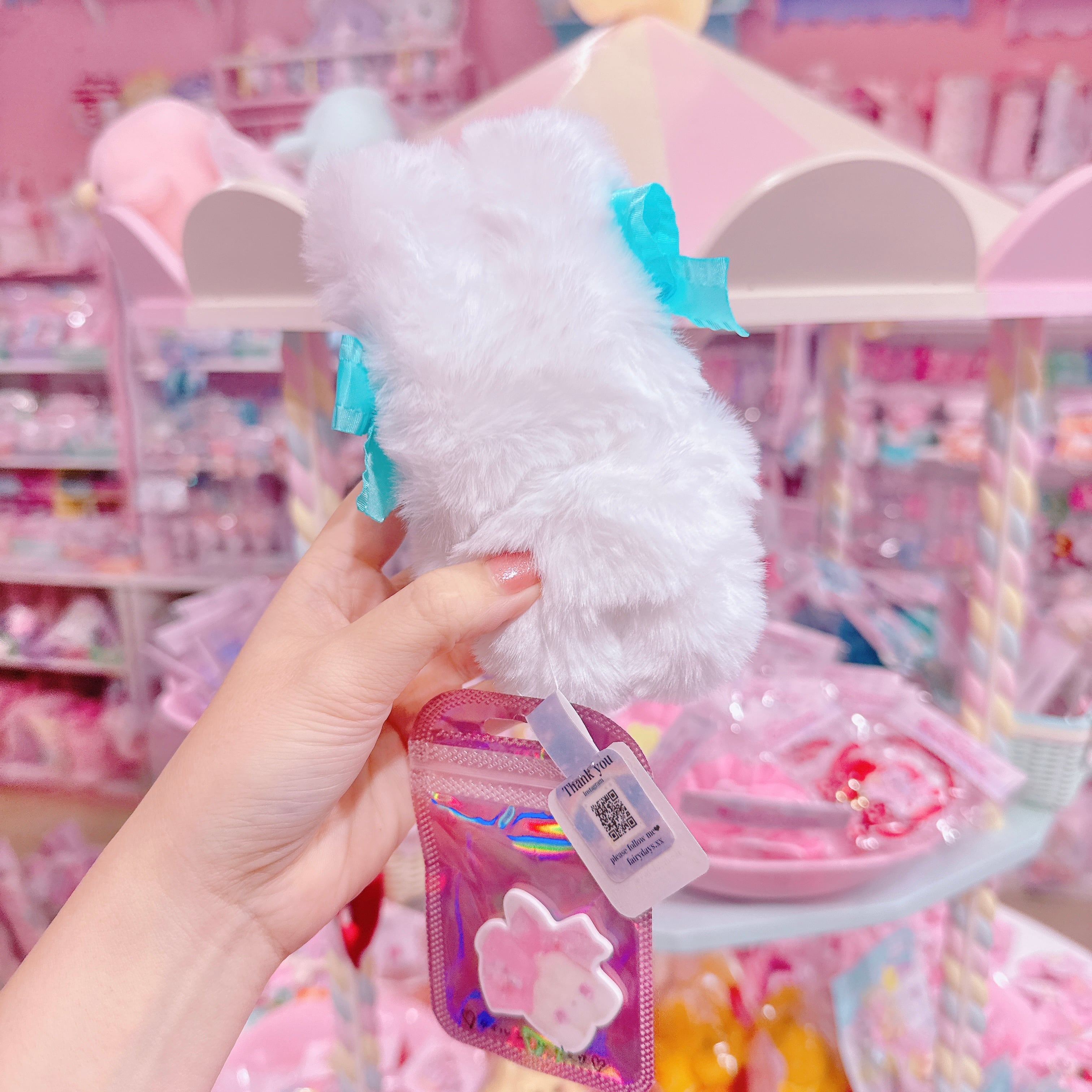 【G6】43-15おリボンたっぷりモグモグちゃんぬいぐるみ