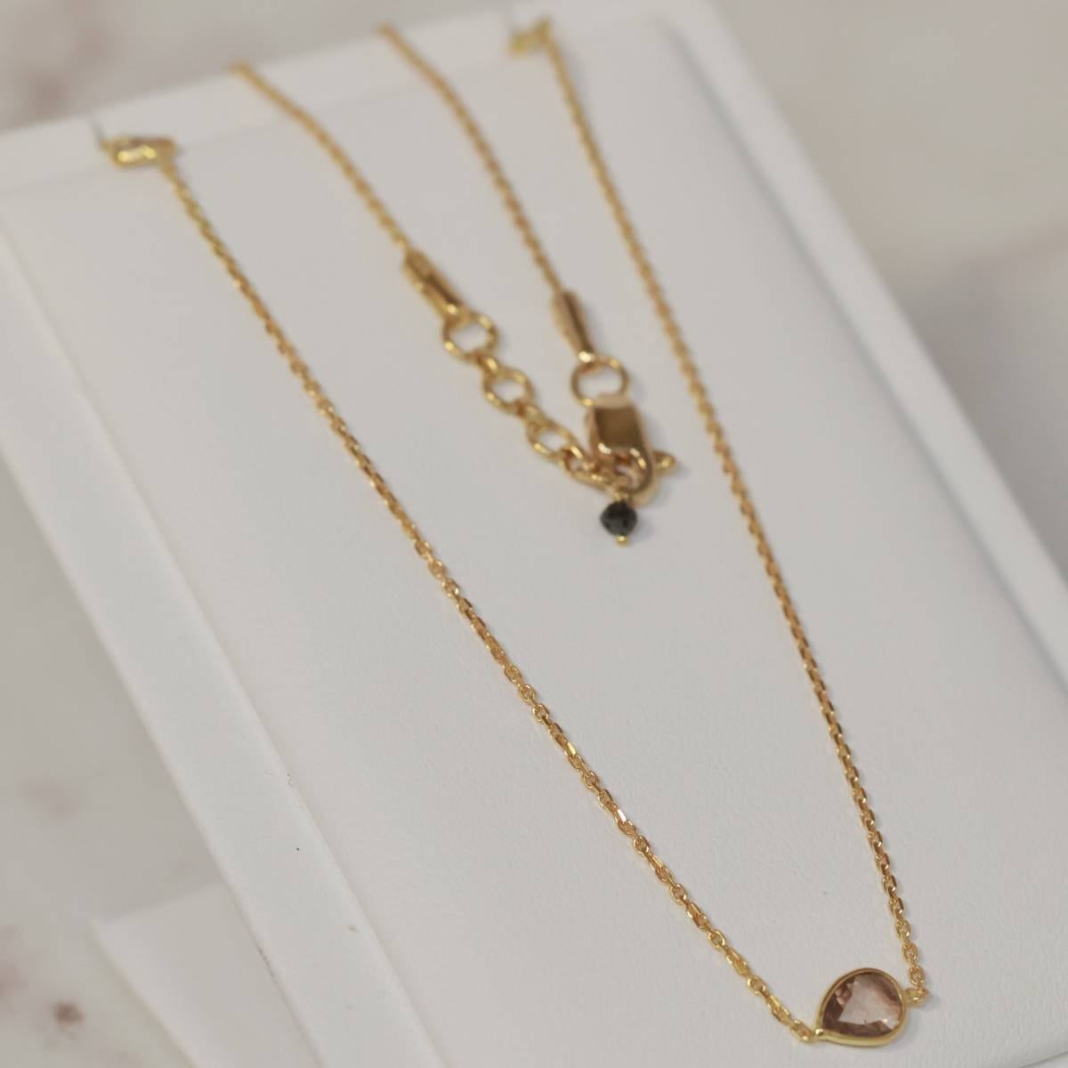 750 メーカー刻印有 ブラウンダイヤモンド ネックレス K18 スライス  