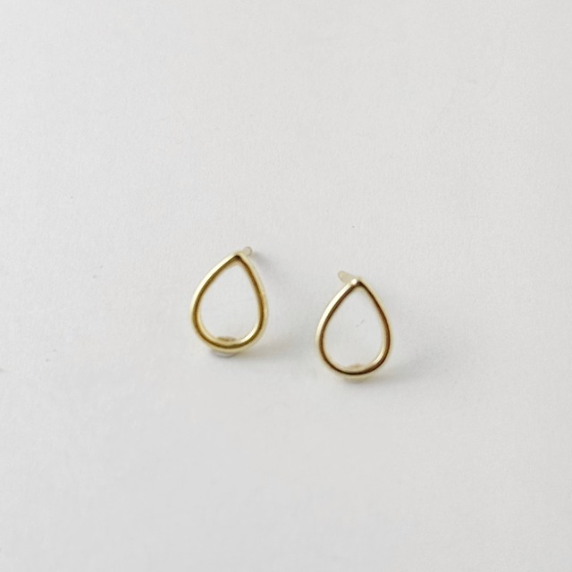 Gold Coating スカシ ドロップ スタッドピアス