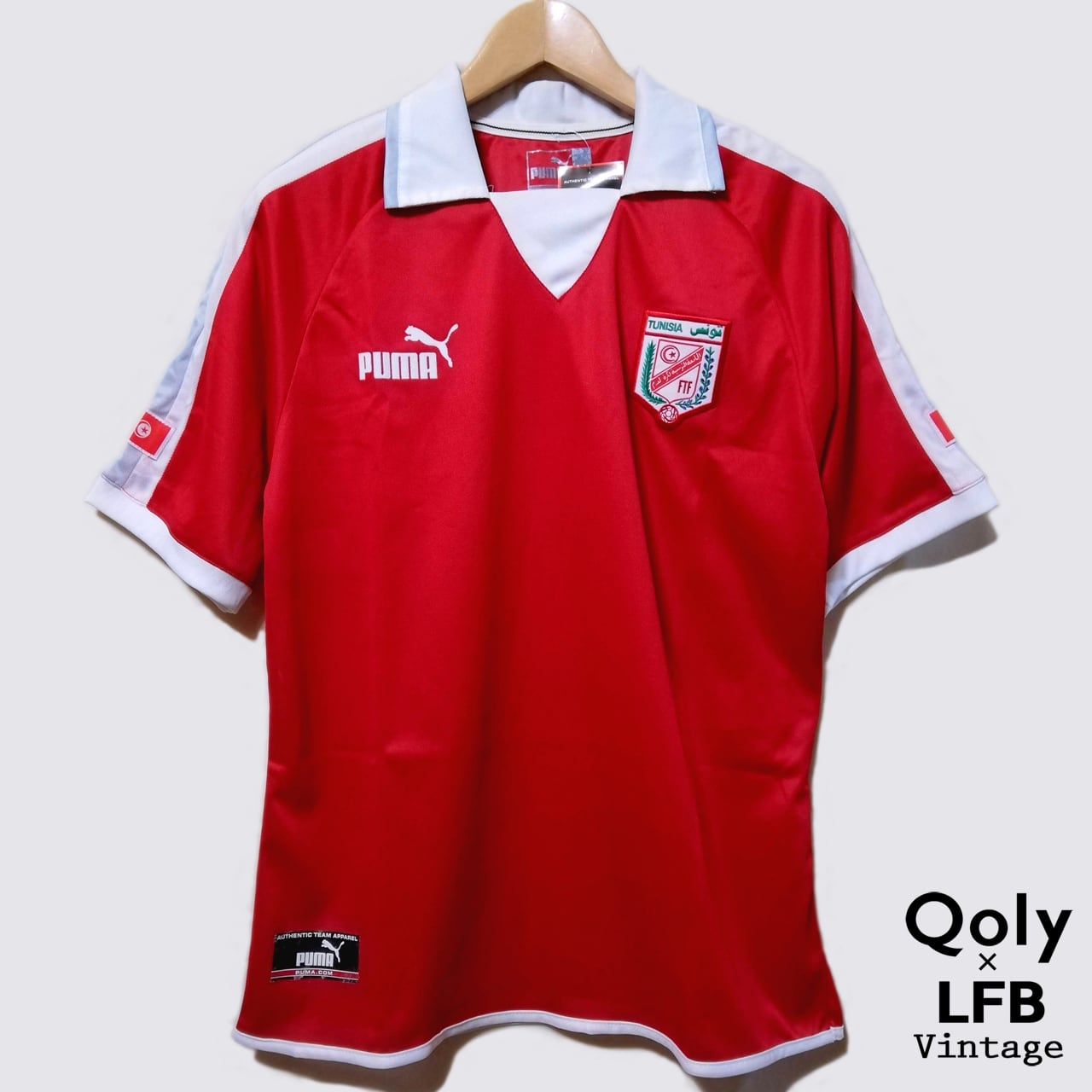 プーマ PUMA 2004年 チュニジア代表 サッカー ユニフォーム 2番 チュニジア代表 2004 Puma アウェイ半袖 ユニフォーム（インポートS