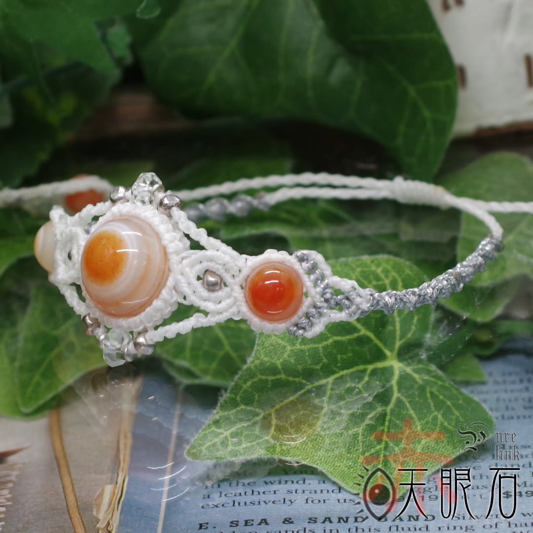 赤き神眼◎『赤天眼石』S925マクラメ編ブレスレット | 魔石の部屋