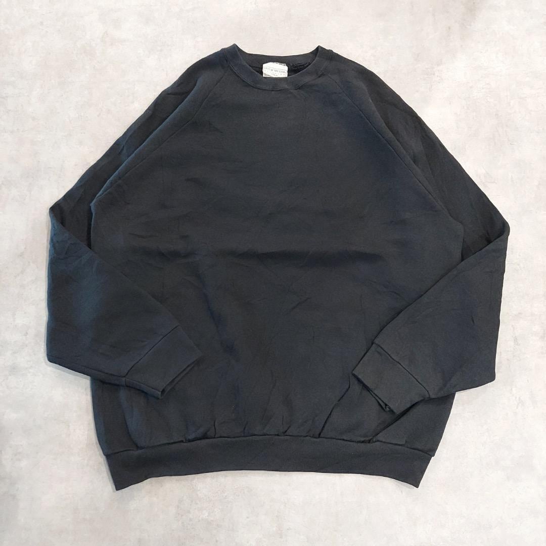 フルーツオブザルーム スウェット 古着 00s 無地 XL 黒 16854