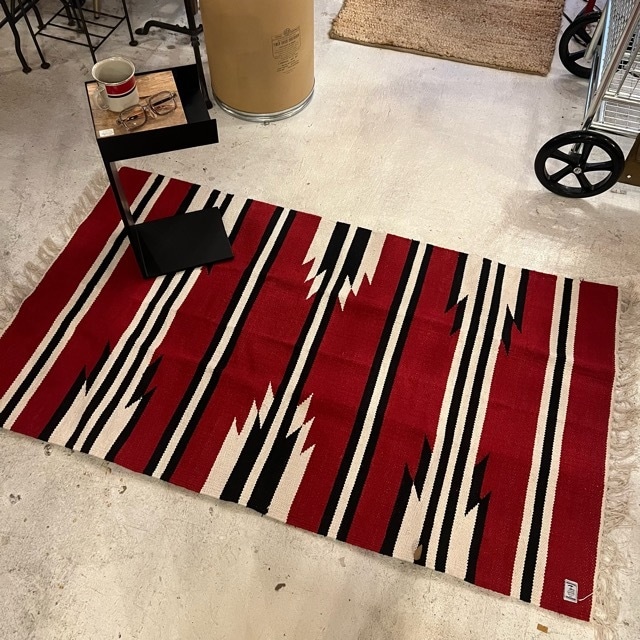 India Ortega mat 3color　インド　オルテガマット　90×60cm　全3色　ブラック　グリーン　ベージュ　玄関マット　チマヨ柄　ネイティブ柄　アメリカン