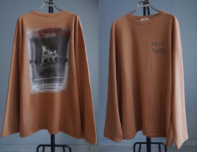 【HOPE】spray graphic CS （バックプリント）／camel beige