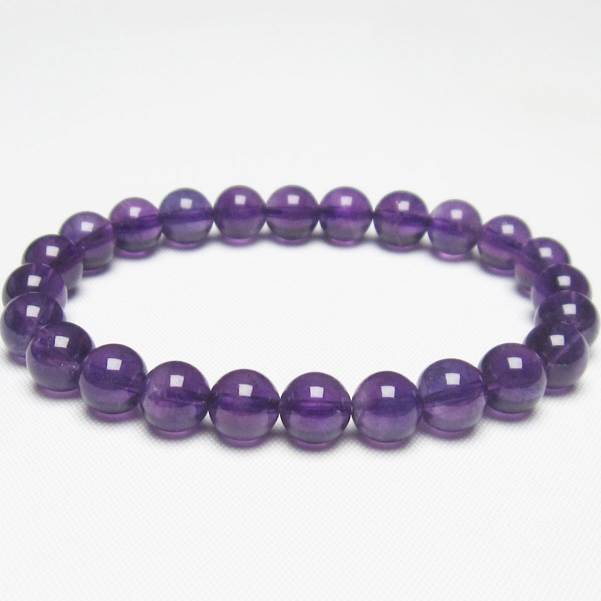 アメジスト ブレスレット 8mm 一点物 メール便可 [M便 1/10] 111-21642