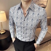slim flower shirt 00151