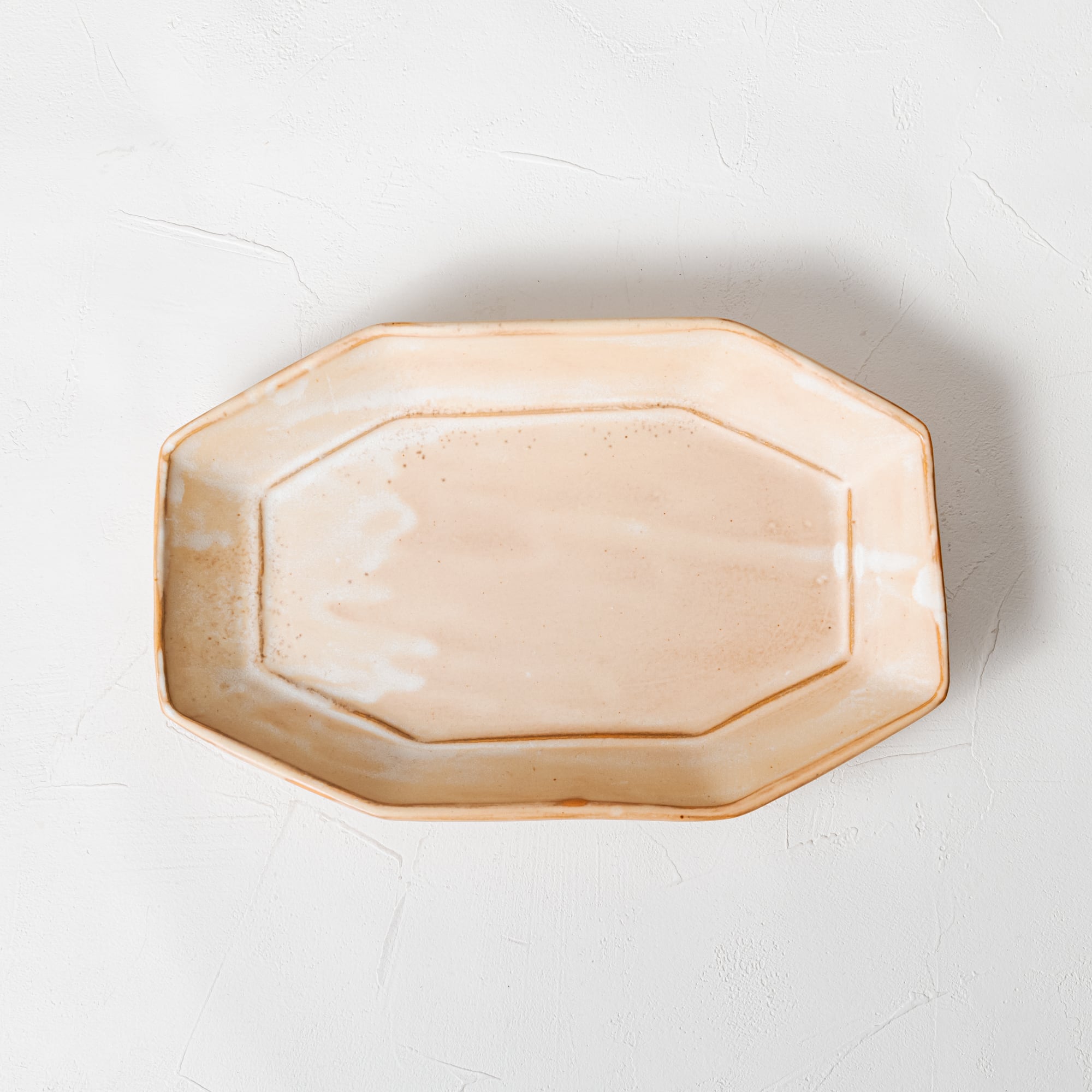 石渡 磨美 ］6 耐熱八角皿L（白） | UTSUWA KESHIKI