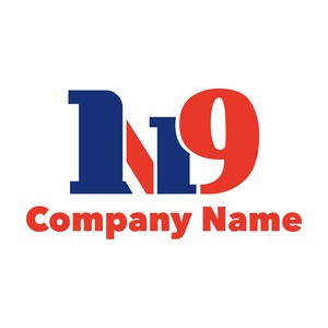 No197 Nと9のロゴ【N、アルファベット、数字、9、スポーツ、web、ショップ、ネット、販売】