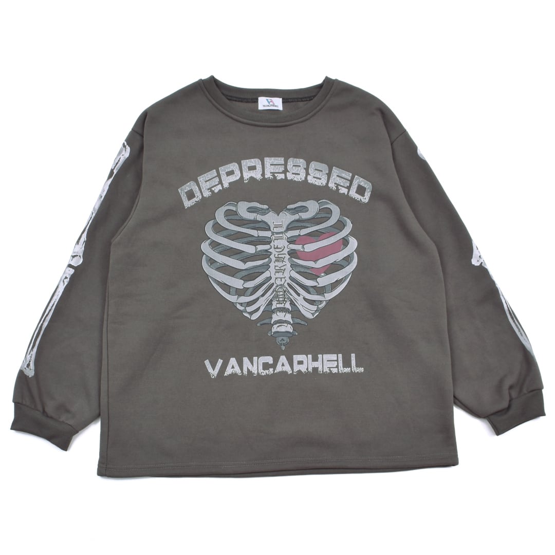 10/30 完売GREY再入荷！】50%OFF☆BONE BIGロンT(裏起毛