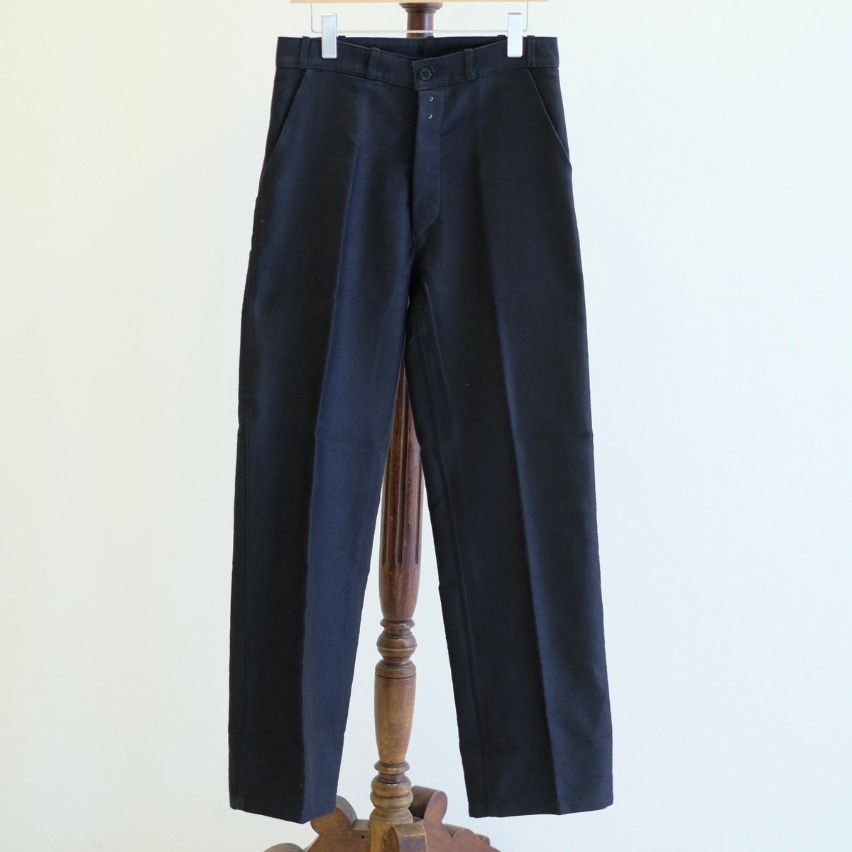 OLD BLACK MOLESKIN PANTS DEAD STOCK STRAYSHEEP ONLINE