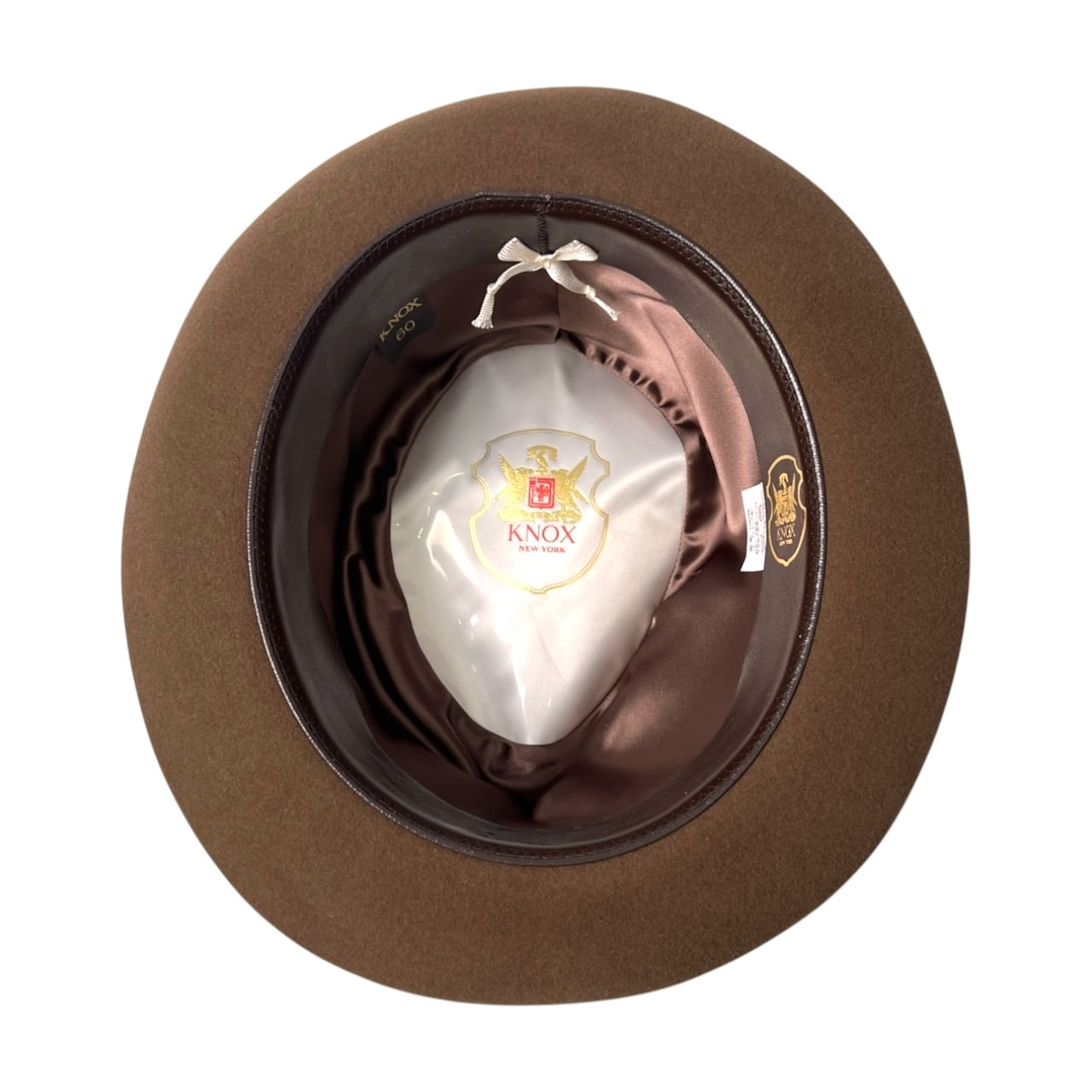 銀座 トラヤ帽子店 ハット 帽子 毛(兎)100% 羽飾り カーキグレー 銀座