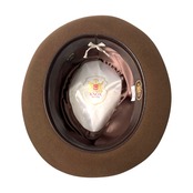 KNOX ノックス 中折れ フェルト ハット 帽子 60 /カーキ/ラビットファー 兎毛/銀座 TORAYA トラヤ帽子店 箱付き