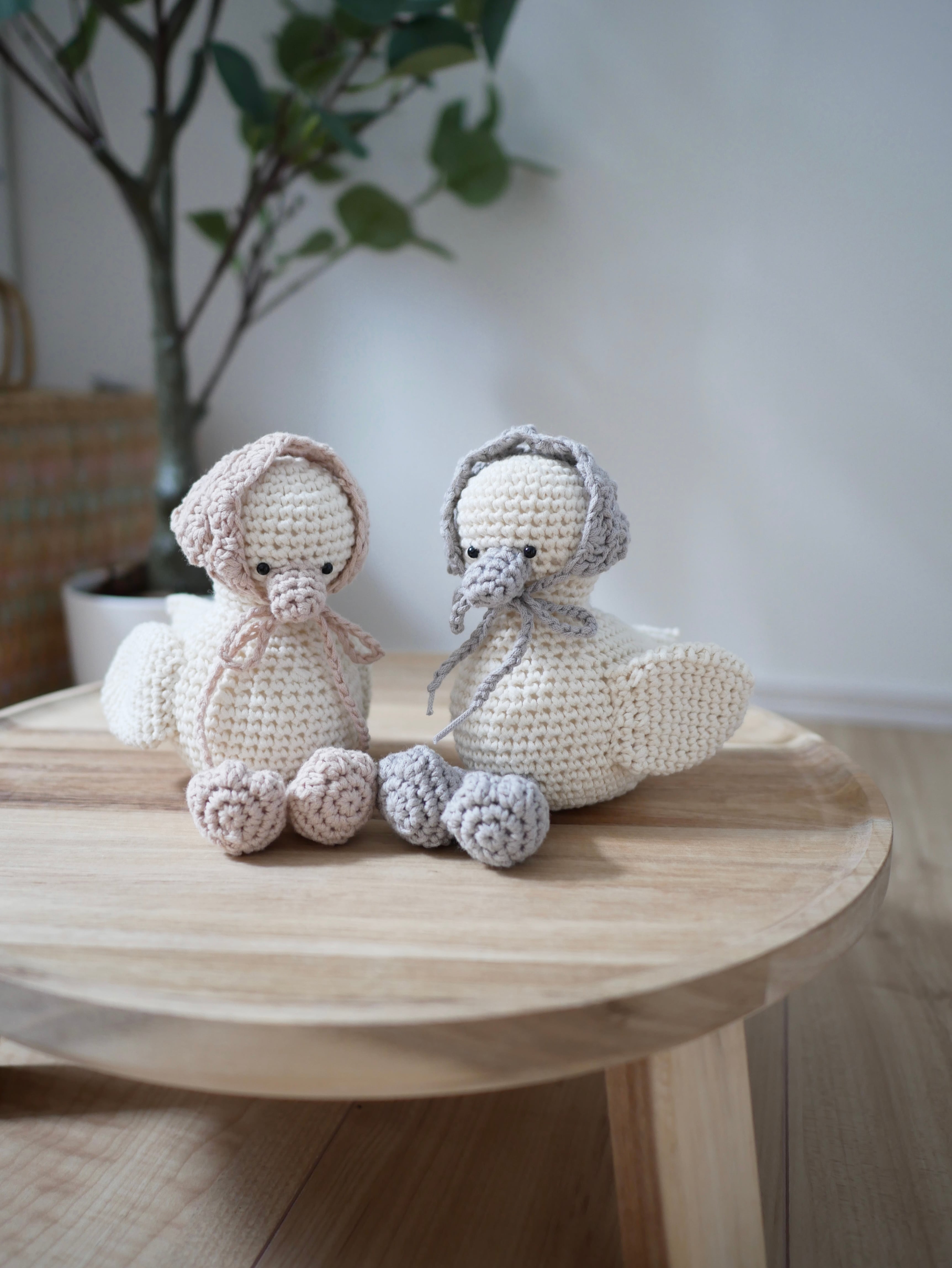 アヒルの「すもも」のあみぐるみ｜macaroniさんコラボキット