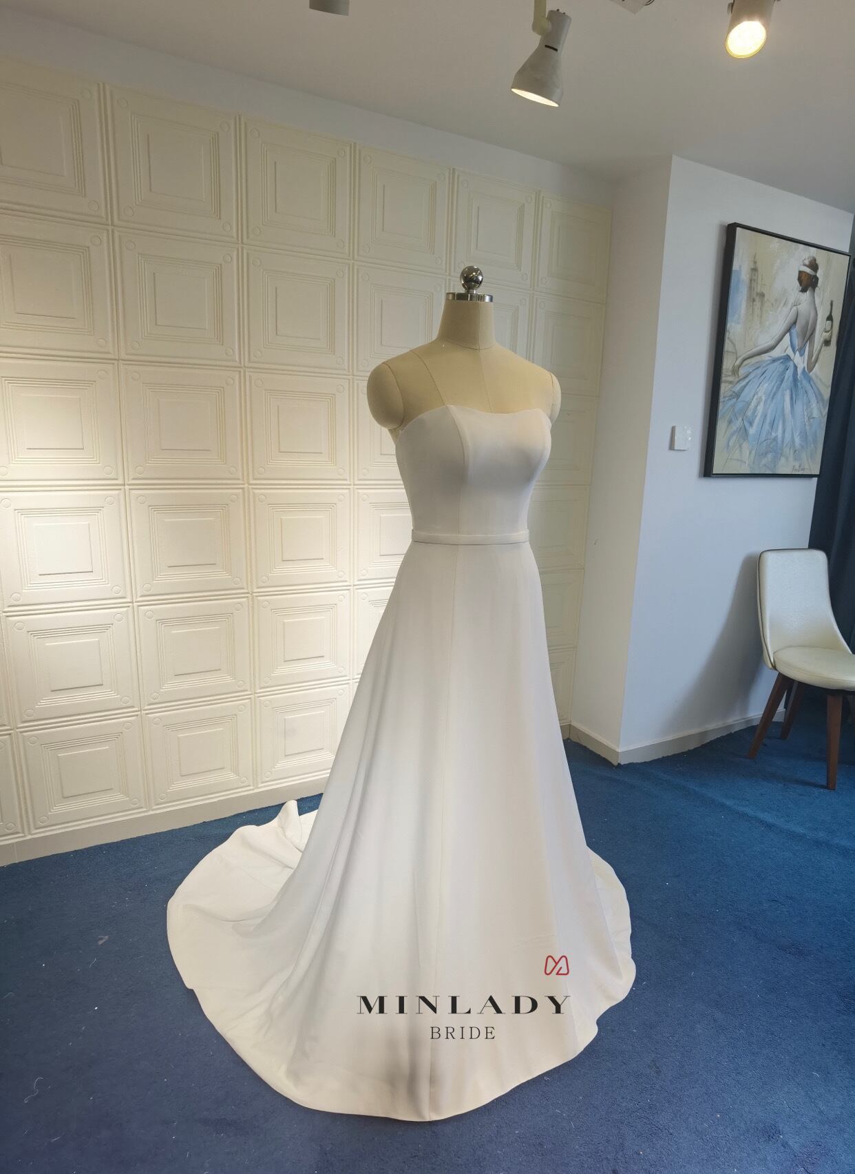 シンプル オフショルダー 2way ウェディングドレス | MINLADY BRIDE