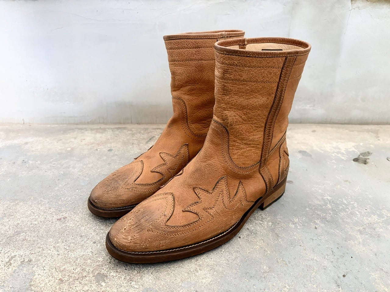 DOLCE & GABBANA Western leather boots MADE IN ITALY