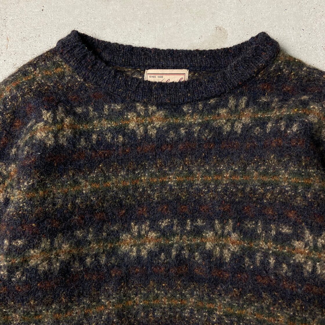 90年代 USA製 Woolrich ウールリッチ ウールニットセーター フェア 