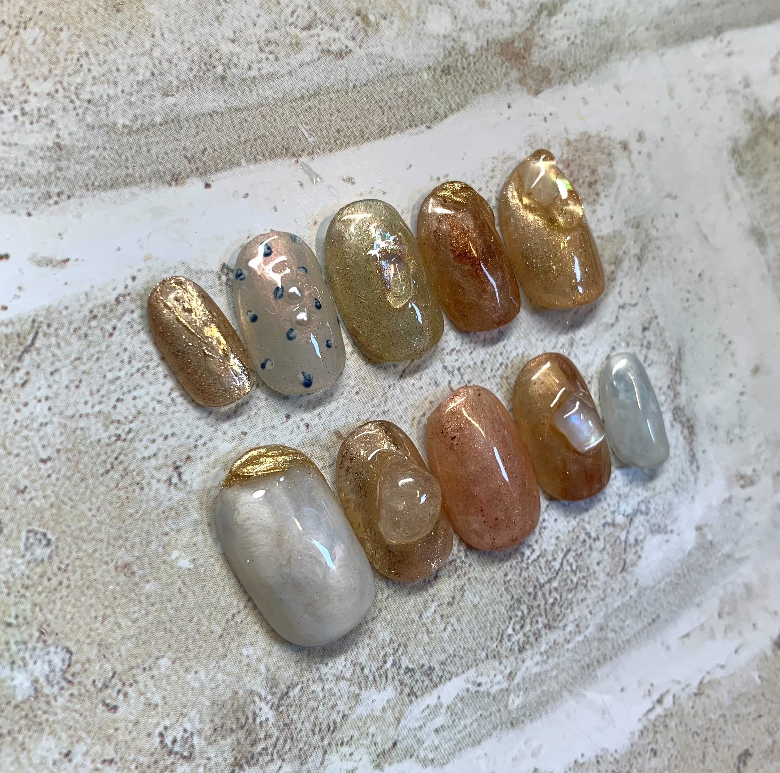 絵画風ニュアンスネイルチップ〝ヴィーナスの誕生〟 | acore.nail